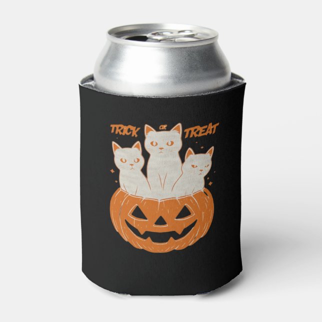 Trick oder Treat Cats Klassischer T - Shirt Dosenkühler (Kanne Vorderseite)