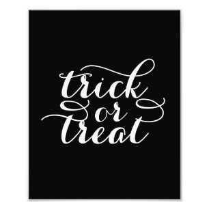 Trick oder Treat Chic Halloween Art Print Fotodruck