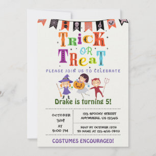 Trick oder Treat, Einladung zu Halloween