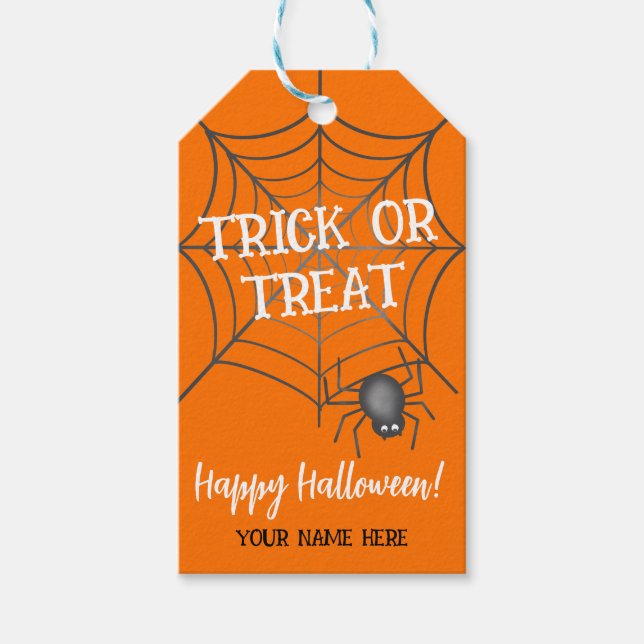 Trick oder Treat Favor Tag Geschenkanhänger (Vorderseite)
