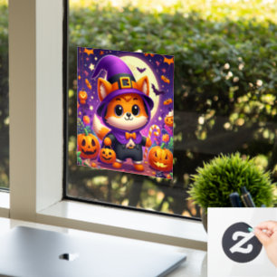 Trick oder Treat Fox Fensteraufkleber