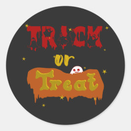 Trick oder Treat Funny Boo Halloween Sticker