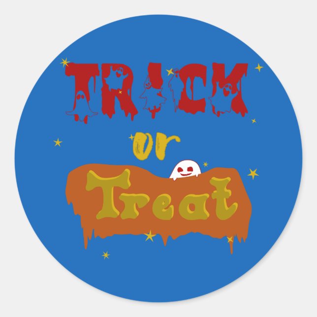 Trick oder Treat Funny Boo Halloween Sticker (Vorderseite)