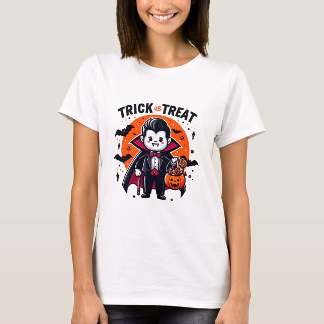 Trick oder Treat Funny T-Shirt (Vorderseite)