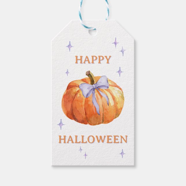 Trick oder Treat Gastgeschenk Bag Halloween Sticke Geschenkanhänger (Vorderseite)