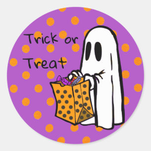 Trick oder Treat Ghost Halloween Sticker