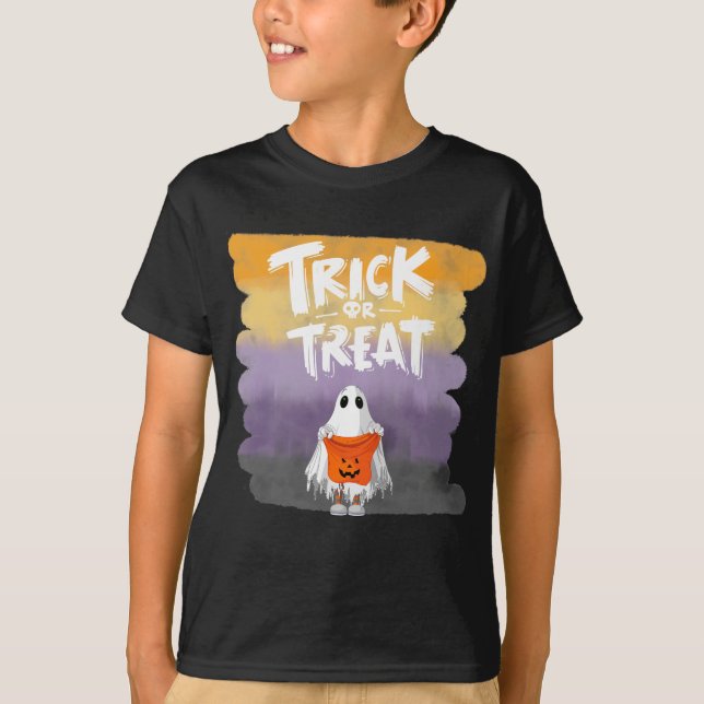 Trick oder Treat Ghost T-Shirt (Vorderseite)