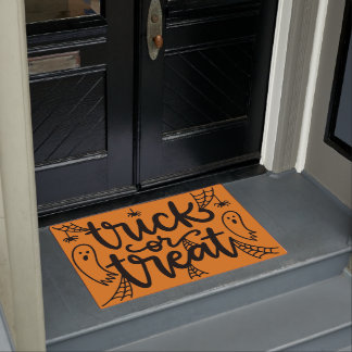 Trick oder Treat Ghost und Spinnen Fußmatte