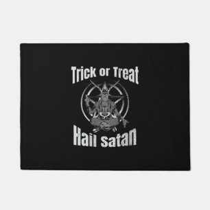 Trick oder Treat Hail Satan Pentagram Ziege Fußmatte