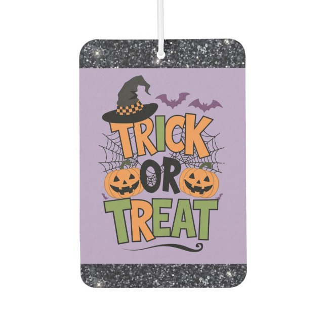 Trick oder Treat Halloween Autolufterfrischer (Vorderseite)