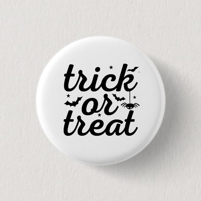 Trick oder Treat Halloween Button (Vorderseite)