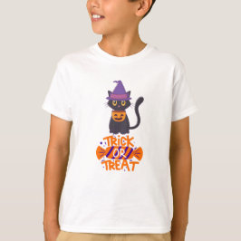 Trick oder Treat Halloween Cat T-Shirt