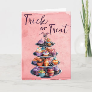 Trick oder Treat Halloween Cupcakes Wüste Karte