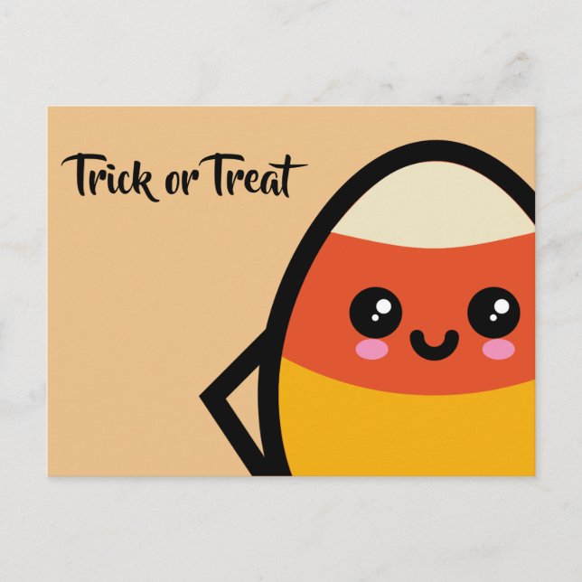 Trick oder Treat - Halloween - Ei Candy Cori Einladungspostkarte (Vorderseite)