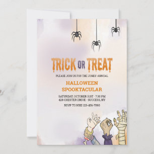 Trick oder Treat Halloween Einladung