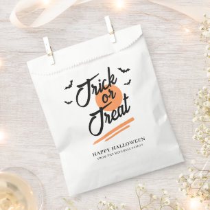 Trick oder Treat Halloween Familie Modernes Drehbu Geschenktütchen