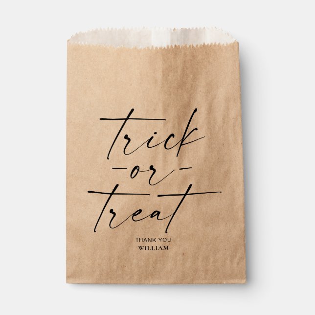 Trick oder Treat Halloween-Fantasie Geschenktütchen (Vorderseite)