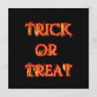 Trick oder Treat Halloween Fire Party Einladung