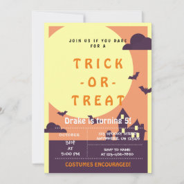 Trick oder Treat, Halloween-Fledermäuse, spöttisch Einladung