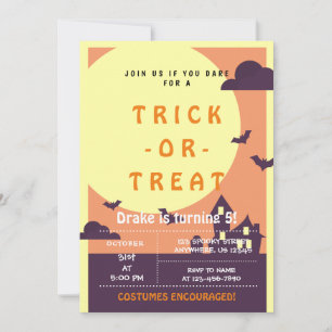 Trick oder Treat, Halloween-Fledermäuse, spöttisch Einladung