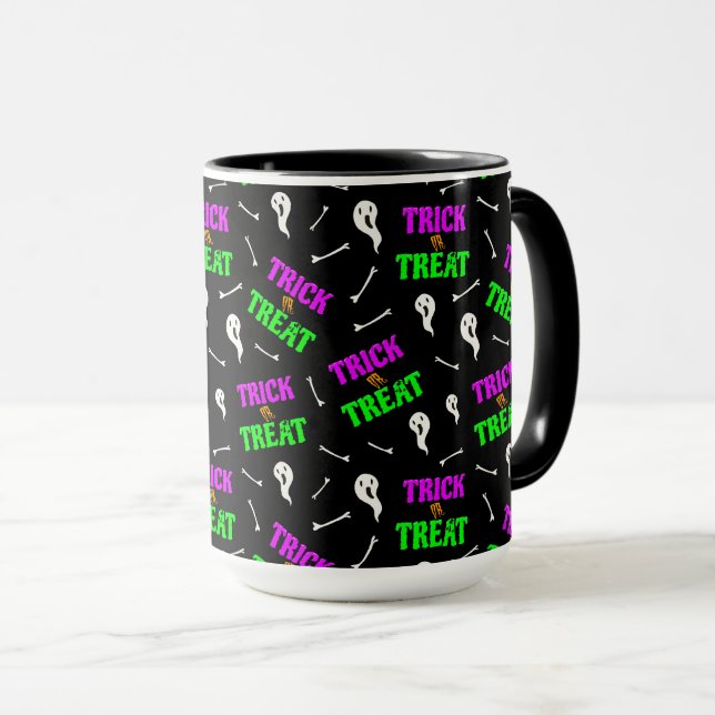 Trick oder Treat Halloween-Geist-Tasse Tasse (VorderseiteRechts)