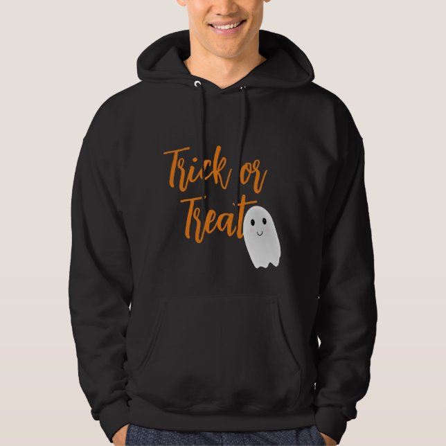 Trick oder Treat Halloween Ghost Hoodie (Vorderseite)