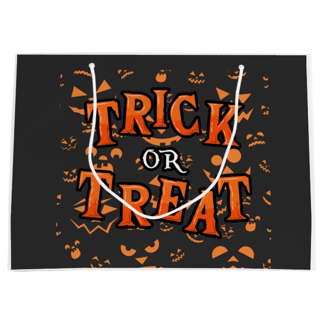 Trick oder Treat Halloween große Geschenktaschen Große Geschenktüte (Vorderseite)