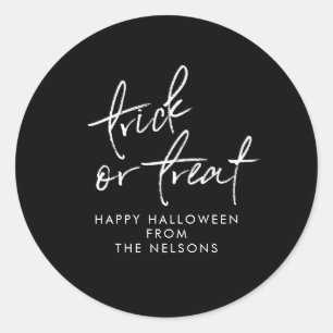 Trick oder Treat Halloween Leckerei Bag Sticker