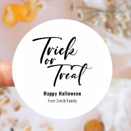 Trick oder Treat Halloween Leckerei Sticker