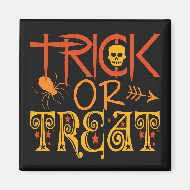 Trick oder Treat Halloween-Magnet Magnet (Vorne)