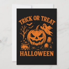 Trick oder Treat Halloween Paper Untersetzer Einladung