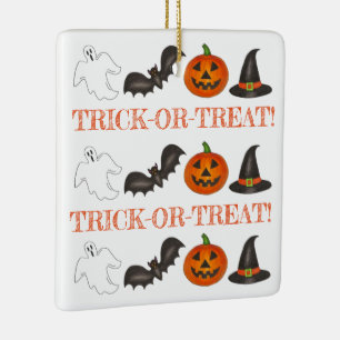 Trick oder Treat Halloween-Party Ghost Witch Bat Keramikornament