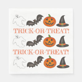 Trick oder Treat Halloween-Party Ghost Witch Bat Serviette