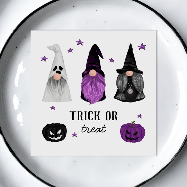 Trick oder Treat Halloween-Party | Niedlich Spooky Serviette (Von Creator hochgeladen)