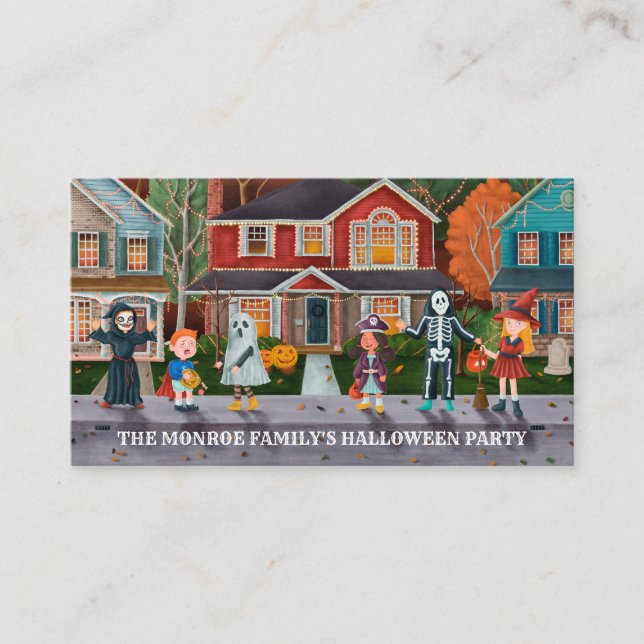 Trick oder Treat, Halloween-Party Ticket Einladung (Vorderseite)