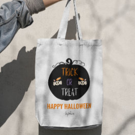 Trick oder Treat Halloween personalizable Tragetasche