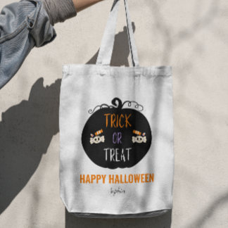 Trick oder Treat Halloween personalizable Tragetasche