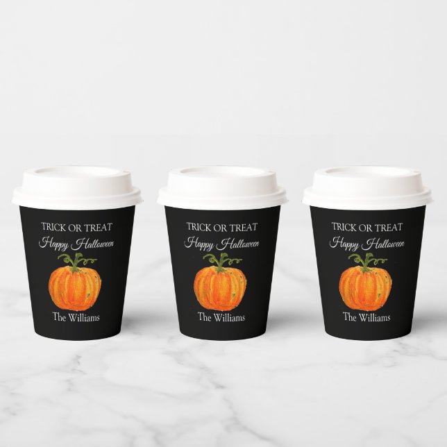 Trick oder Treat Halloween Pumpkin Niedlich Pappbecher (Multi)