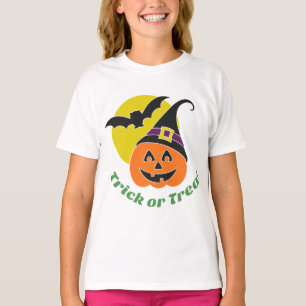 Trick oder Treat Halloween Pumpkin Personalisiert T-Shirt