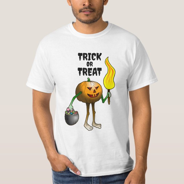 Trick oder Treat Halloween Pumpkin T-Shirt (Vorderseite)
