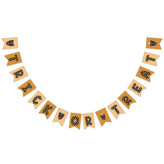 Trick oder Treat Halloween Skull Wimpelkette (Alle)