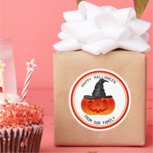 Trick oder Treat Halloween Spooky Creepy Pumpkin Runder Aufkleber