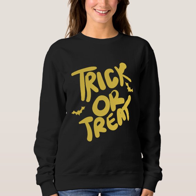 Trick oder Treat Halloween Sweatshirt (Vorderseite)