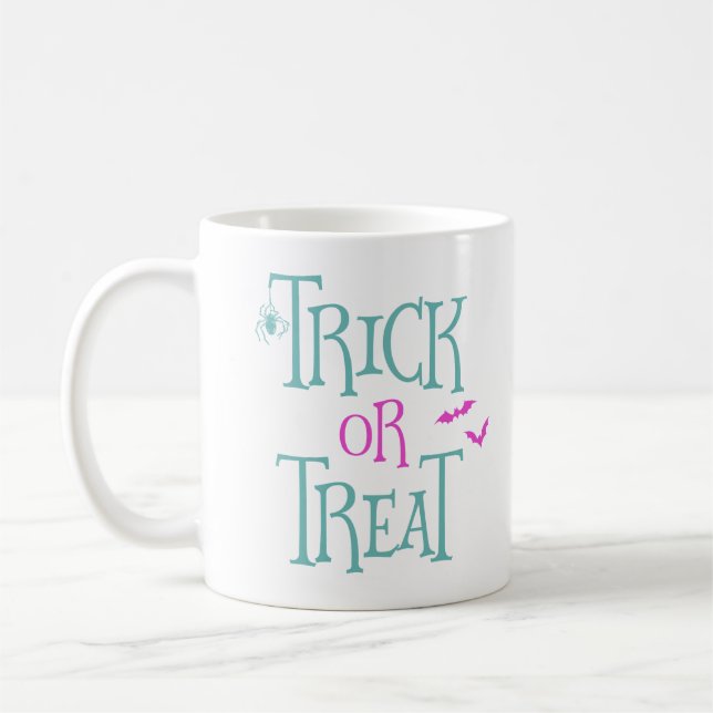 Trick oder Treat Halloween-Tasse Kaffeetasse (Links)