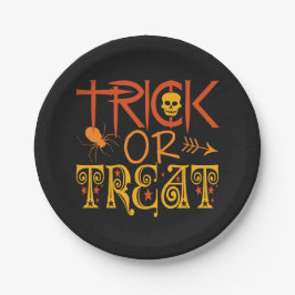 Trick oder Treat Halloween-Teller Pappteller