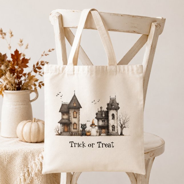 Trick oder Treat Halloween Tragetasche (Von Creator hochgeladen)