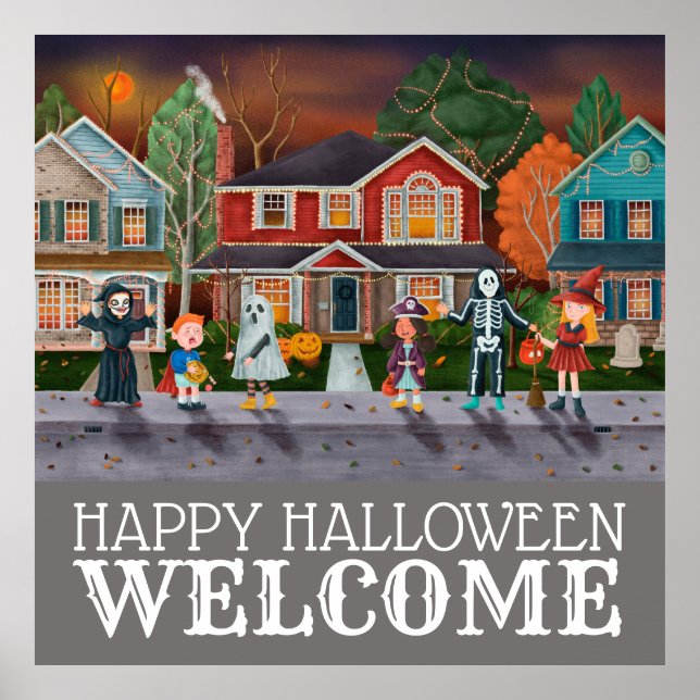 Trick oder Treat, Halloween Willkommen Poster (Vorne)