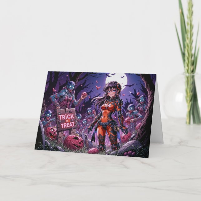 Trick oder Treat Halloween Zombies geben das Gehir Einladung (Vorderseite)