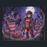 Trick oder Treat Halloween Zombies geben das Gehir Puzzle<br><div class="desc">Der Mond hing tief und warf unheimliche Schatten über die verlassene Stadt. Sarah, in ihrer gekämmten, von Fantasie inspirierten Bikini-Rüstung verkleidet, stand am Rande eines verwüsteten Platzes. Heute Abend war Halloween, und in dieser postapokalyptischen Welt hatten die untoten ihre eigenen verdrehten Traditionen. Statt Süßigkeiten boten sie Gehirne an. - Eine...</div>