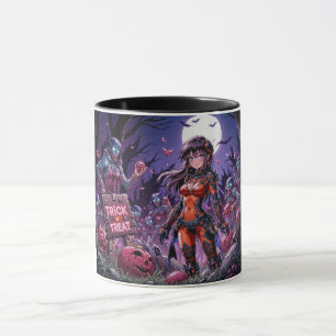 Trick oder Treat Halloween Zombies geben das Gehir Tasse